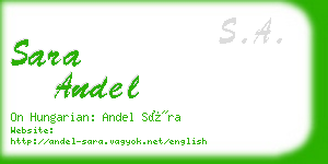 sara andel business card